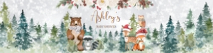 535 Winter Woodland Animals Baby Shower Bottle Label: 535 Winter Woodland Animals Baby Shower Bottle Label