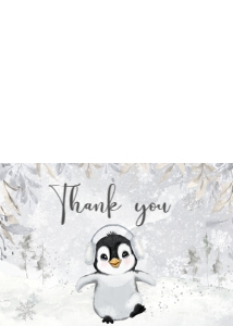 537 Penguin Baby Shower Thank You Card: 537 Penguin Baby Shower Invitation Set