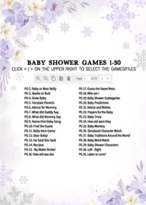 525 Purple Snowflakes Baby Shower Games Bundle 2: 525 Purple Snowflakes Baby Shower Games