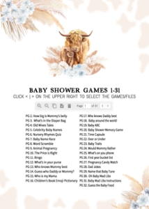 505 Blue Holy Cow Baby Shower Games Bundle 1: 505 Blue Holy Cow Baby Shower Games