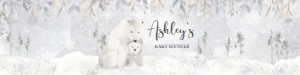 539 Polar Bear Baby Shower Bottle Label: 539 Polar Bear Baby Shower Bottle Label