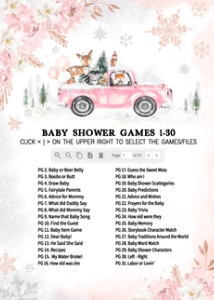 529 Pink Winter Woodland Truck Baby Shower Bundle 2: 529 Pink Winter Woodland Truck Baby Shower Mega Bundle