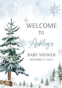 542 Blue Baby its Cold Outside Baby Shower Welcome Sign A2: 542 Blue Baby its Cold Outside Baby Shower Welcome Sign