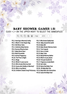 525 Purple Snowflakes Baby Shower Games Bundle 1: 525 Purple Snowflakes Baby Shower Games