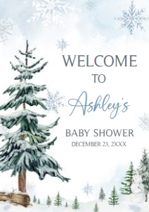 542 Blue Baby its Cold Outside Baby Shower Welcome Sign A3: 542 Blue Baby its Cold Outside Baby Shower Welcome Sign