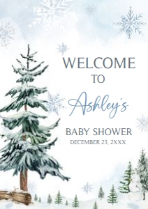 542 Blue Baby its Cold Outside Baby Shower Welcome Sign A1: 542 Blue Baby its Cold Outside Baby Shower Welcome Sign