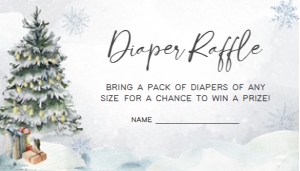 541 Baby it's Cold Outside Pine Tree Baby Shower Diaper Raffle: 541 Baby it's Cold Outside Pine Tree Baby Shower Invitation Set