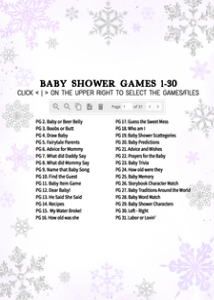540 Purple Silver Little Snowflake Baby Shower Games Bundle 2: 540 Purple Silver Little Snowflake Baby Shower Games
