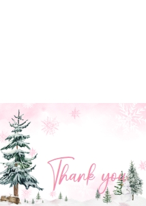 544 Pink Baby its Cold Outside Baby Shower Thank You Card: 544 Pink Baby its Cold Outside Baby Shower Invitation Set