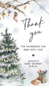 541 Baby it's Cold Outside Pine Tree Favor Tag with Line: 541 Baby it's Cold Outside Pine Tree Favor Tag
