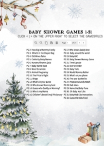 541 Baby it's Cold Outside Pine Tree Games Bundle 1: 528 Winter Woodland Baby Shower Games