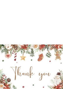 543 A Merry Little Baby Shower Thank You Card: 543 A Merry Little Baby Shower Invitation Set