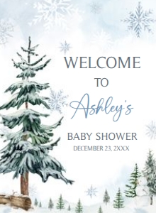 542 Blue Baby its Cold Outside Baby Shower Welcome Sign 11x15: 542 Blue Baby its Cold Outside Baby Shower Welcome Sign