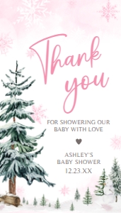 544 Pink Baby its Cold Outside Baby Shower Favor Tag: 544 Pink Baby its Cold Outside Baby Shower Favor Tag