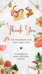 546 Christmas Baby It's Cold Outside Baby Shower Favor Tag with Line: 546 Christmas Baby It's Cold Outside Baby Shower Favor Tag