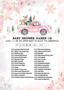 529 Pink Winter Woodland Truck Baby Shower Bundle 1: 529 Pink Winter Woodland Truck Baby Shower Mega Bundle