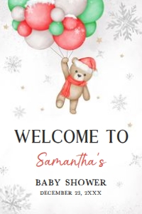 547 Baby its Cold Outside Baby Shower Welcome Sign 24X36: 547 Baby its Cold Outside Baby Shower Welcome Sign