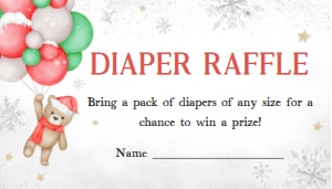 547 Baby its Cold Outside Baby Shower Diaper Raffle: 547 Baby its Cold Outside Baby Shower Invitation Set