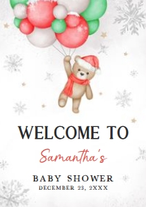 547 Baby its Cold Outside Baby Shower Welcome Sign A4: 547 Baby its Cold Outside Baby Shower Welcome Sign