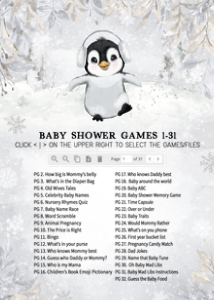 537 Penguin Baby Shower Games Bundle 1: 537 Penguin Baby Shower Games