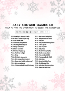 536 Pink Silver Little Snowflake Baby Shower Games Bundle 1: 536 Pink Silver Little Snowflake Baby Shower Games