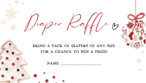 548 Minimalist A Little Bundle of Joy Baby Shower Diaper Raffle: 548 Minimalist A Little Bundle of Joy Baby Shower Invitation Set