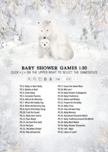 539 Polar Bear Baby Shower Games Bundle 2: 539 Polar Bear Baby Shower Games