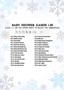 538 Blue Silver Little Snowflake Baby Shower Games Bundle 2: 538 Blue Silver Little Snowflake Baby Shower Games