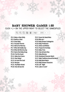 536 Pink Silver Little Snowflake Baby Shower Games Bundle 2: 536 Pink Silver Little Snowflake Baby Shower Games