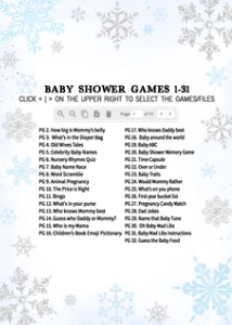 538 Blue Silver Little Snowflake Baby Shower Games Bundle 1: 538 Blue Silver Little Snowflake Baby Shower Games