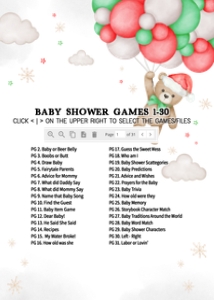 545 Bear Santa Baby Baby Shower Games Bundle 2: 545 Bear Santa Baby Baby Shower Games