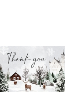 549 Winter Wonderland Baby Shower Thank You Card: 549 Winter Wonderland Baby Shower Invitation Set