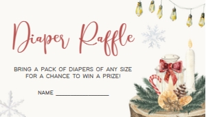 550 Santa Baby Baby Shower Diaper Raffle: 550 Santa Baby Baby Shower Invitation Set