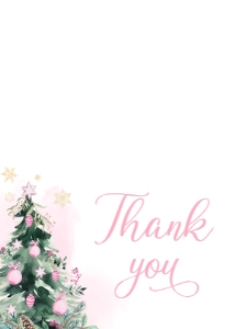 552 Pink A Little Bundle of Joy Tree Baby Shower Thank You Card: 552 Pink A Little Bundle of Joy Tree Baby Shower Invitation Set