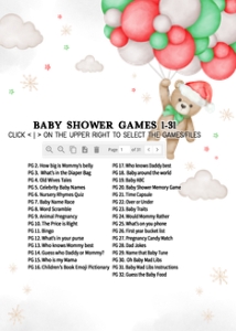 545 Bear Santa Baby Baby Shower Games Bundle 1: 545 Bear Santa Baby Baby Shower Games