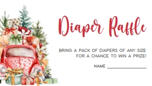551 A Little Bundle of Joy Truck Baby Shower Diaper Raffle: 551 A Little Bundle of Joy Truck Baby Shower Invitation Set