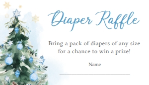 553 Blue A Little Bundle of Joy Tree Baby Shower Diaper Raffle: 553 Blue A Little Bundle of Joy Tree Baby Shower Invitation Set
