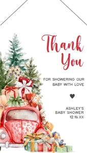 551 A Little Bundle of Joy Truck Baby Shower Favor Tag with Line: 551 A Little Bundle of Joy Truck Baby Shower Favor Tag
