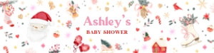 554 Girl Santa Baby Baby Shower Bottle Label: 554 Girl Santa Baby Baby Shower Bottle Label