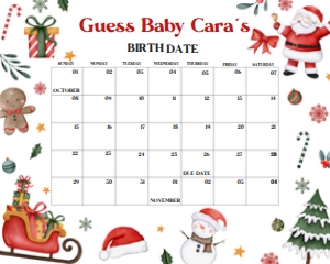 555 Santa Baby A Little Bundle of Joy Baby Shower Calendar 10x8: 555 Santa Baby A Little Bundle of Joy Baby Shower Calendar