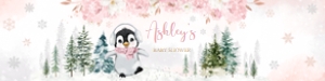557 Pink Penguin Baby Shower Bottle Label: 557 Pink Penguin Baby Shower Mega Bundle