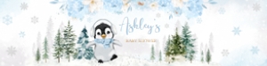 559 Blue Penguin Baby Shower Bottle Label: 559 Blue Penguin Baby Shower Mega Bundle