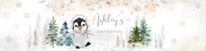 561 White Penguin Baby Shower Bottle Label: 561 White Penguin Baby Shower Bottle Label