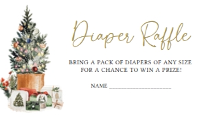 564 Christmas Trees Baby Shower Diaper Raffle: 564 Christmas Trees Baby Shower Invitation Set