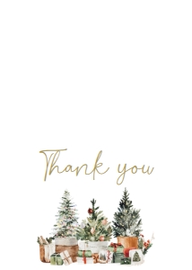 564 Christmas Trees Baby Shower Thank You Card: 564 Christmas Trees Baby Shower Invitation Set