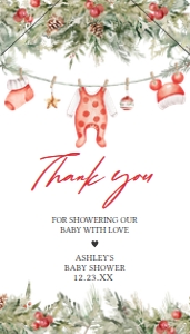 565 Merry Little Christmas Clothes Baby Shower Favor Tag with Line: 565 Merry Little Christmas Clothes Baby Shower Favor Tag