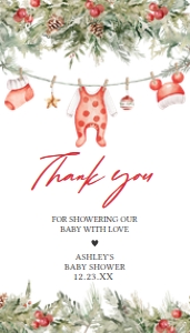 565 Merry Little Christmas Clothes Baby Shower Favor Tag: 565 Merry Little Christmas Clothes Baby Shower Favor Tag