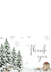 572 Baby It's Cold Outside Tree Baby Shower Thank You Card: 572 Baby It's Cold Outside Tree Baby Shower Invitation Set
