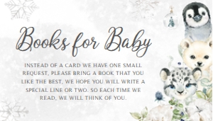 575 Greenery Arctic Animals Baby Shower Books for Baby: 575 Greenery Arctic Animals Baby Shower Invitation Set