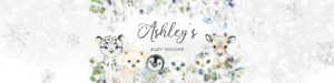 575 Greenery Arctic Animals Baby Shower Bottle Label: 575 Greenery Arctic Animals Baby Shower Bottle Label